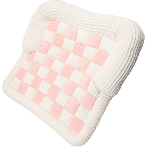 Decdeal Tapis de canapé antidérapant en peluche pour chiens, doux et confortable, carré, couverture de lit pour animaux de compagnie, pour voitures, canapés de maison, rose 90 X