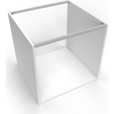 emuca lote de 4 perfiles travesaños para muebles de cocina albeam, con accesorios para atornillar, aluminio y plástico, anodizado mate