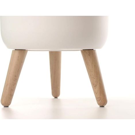 Poubelle 7 litres (1,8 gallons) Couvercle à pousser Corbeille moderne minimaliste pour cuisine, salle de bain, chambre à coucher, salon, bureau (1,8 g 7 L) (1/4)