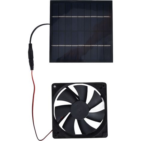 Ventilateur Solaire 10W Étanche pour Poulailler et Serre avec Panneau