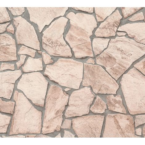 Papier peint bande décorative beige Tapisserie imitation pierre beige pour couloir Papier peint trompe l'oeil brique (1/2)