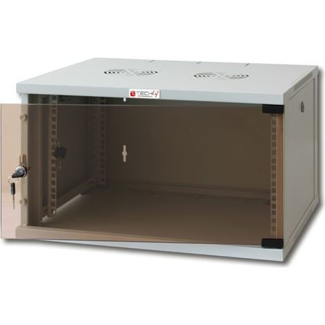 Armadio Rack Professionale 19'' a Muro 6U, Profondit� 450 mm, Grigio Assemblato (1/5)