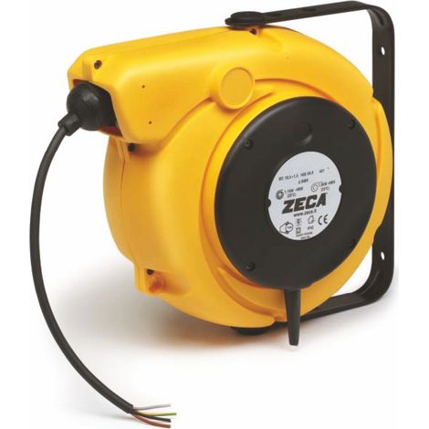 Enrouleur de câble 8,5 m 3G 2,5 mm² 230V Polypropylène avec enrouleur automatique et support mural pivotant Zeca 5825/XF (1/2)