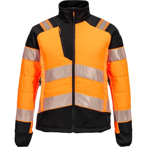 Hybrid-Baffle-Jacke Hv Für Damen Pw3 – Größe XXL – Orange/Schwarz – Portwest