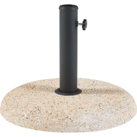 Base per ombrellone da giardino con adattatori 37 42 52 58 mm effetto pietra beige 030010256