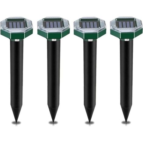 Solar-Rattenabwehr mit Ultraschall, 4er-Pack Rattenabwehrmittel (achteckig) (1/4)