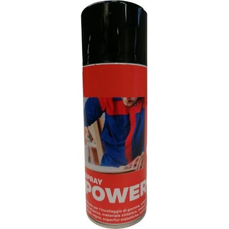 TENDAGGIMANIA Colla Power Spray Multiuso con Valvola Regolabile - Ideale per incollare gomma, schiuma, materiale sintetico, moquette, tessuti, legno, carta - 1 bomboletta da 400ml
