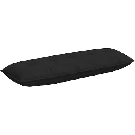 vidaXL Back Pillow Black 140 x 50 cm Microfibre Fabric