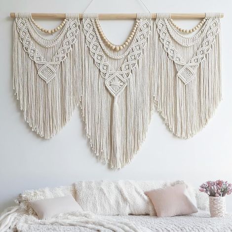 110 x 82 cm Tapisserie Murale Bohème, Grande, Tissée à la Main, Décoration Murale pour Chambre, Balcon et Cadeau (1/5)