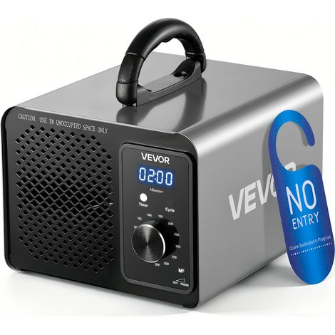 VEVOR Generatore di Ozono Professionale 36000mg/h, Ozonizzatore Commerciale con Avvio Ritardato di 15s, Manopola Elettronica, Modalita Ciclo per Trattamento Odori, per Animali Domestici, Fino a 300m² (1/5)