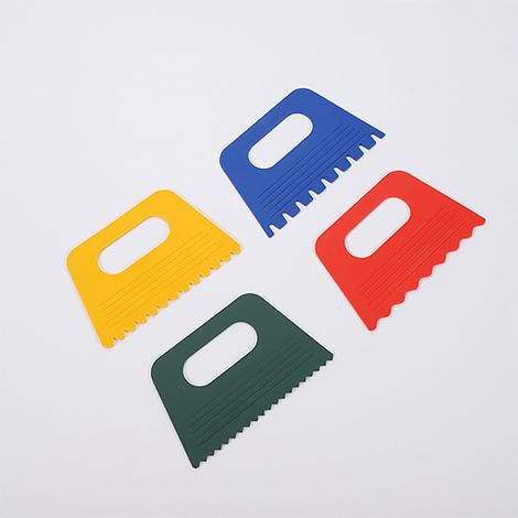 4-teiliges Kunststoff-Farbschaber-Set, strukturiertes Künstlerbedarfs-Set, Gipswerkzeuge für Leinwand-Texturkunst, Acrylspachtel, Töpferschaber-Werkzeug (1/5)