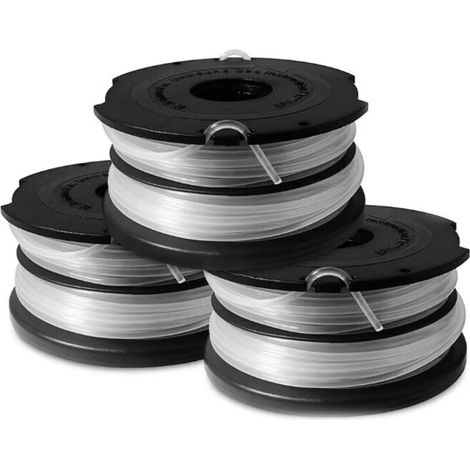 Lot de 3 Bobines de Rechange pour Coupe-Bordures, Compatible Black + Decker DF - 065 bobine de tondeuse à gazon tête de tondeuse à gazon,Seuçais (1/5)