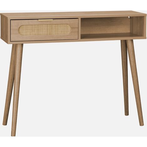 Consola estilo escandinavo con efecto madera, 100cm (1/5)
