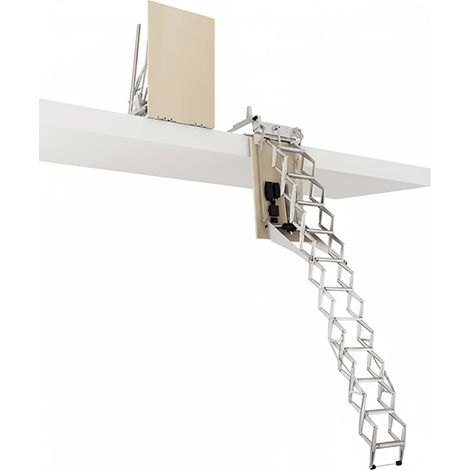 Escalier électrique avec trappe de 80X100cm - Double main-courante - Hauteur d'accès max. 3,25m - FGM80/100/325-MCDG (1/5)