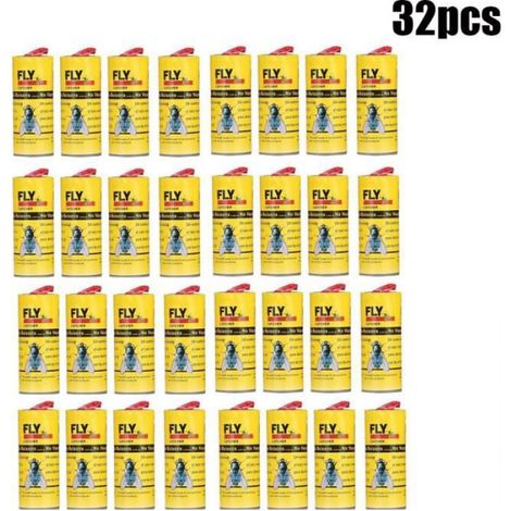 Piège nuisible,Papier collant pour mouches, 32 rouleaux de colle pour la maison, piège à insectes- 32pcs[E4047]