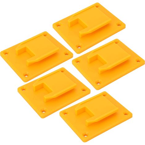 5er-Pack gelbe Akku-Werkzeughalterung für Lithium-Akkus (14,4 V, 18 V, 20 V) (1/5)