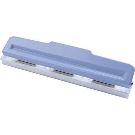 Perforatrice 9 trous multifonctionnelle et efficace, capacité 8 feuilles, format A5/A6, portable, pour le bureau, l'école et la maison, bleu/gris (1/5)