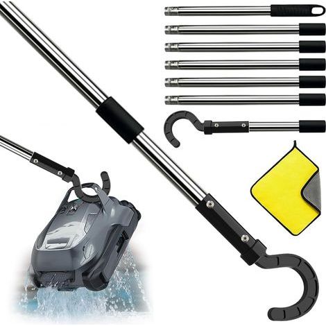 Poolroboterhaken, Poolsaugerhaken mit 225 cm Teleskopstange, Zubehörhaken für Poolroboter, Haken für alle Poolsaugerroboter (1/5)