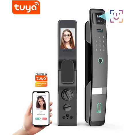 Tuya Serratura Smart Wifi 6 in 1 con Riconoscimento Facciale 3D (1/5)