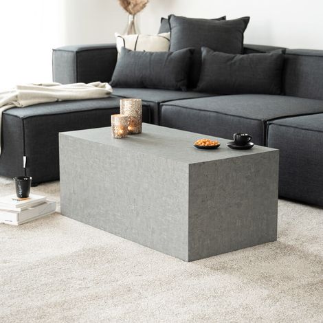 HOME DELUXE - Couchtisch Marmor AMIRI L Farbe: Grau, Größe: 95 x 40 x 50 cm Couchtisch Marmor Tisch (1/5)