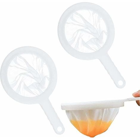 3-teiliges Küchensieb-Set, Lebensmittelfilter, Saftfilter, rutschfester Griff, für kernlose Marmelade, Mehl, Sojamilch, 100 Mesh (1/5)