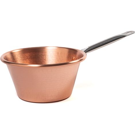 Home Paiolo in Rame, Adatto Anche all'induzione, Manico in Acciaio Inox, 26cm (1/2)