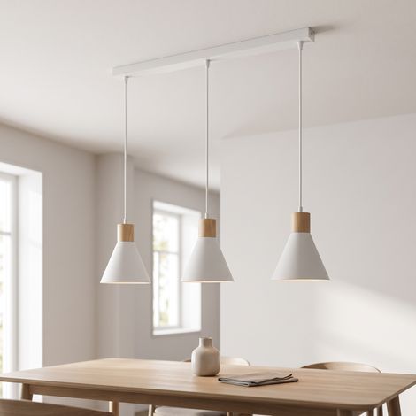 Lampe À Suspension "Heidi"  [SKD-P208-3-W] (1/4)