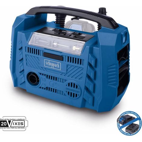 Compresor compacto movil 10,3 bar ixes Scheppach air force 6