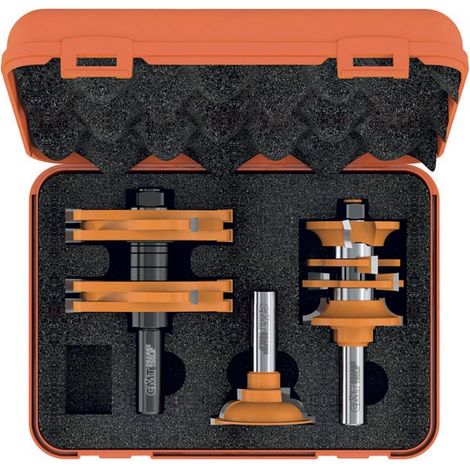 CMT – Fraises à profils pour portes – Lot de 3 – Diamètre de queue 12mm – Pour bois dur et teck – Coupe nette sans éclat (1/6)