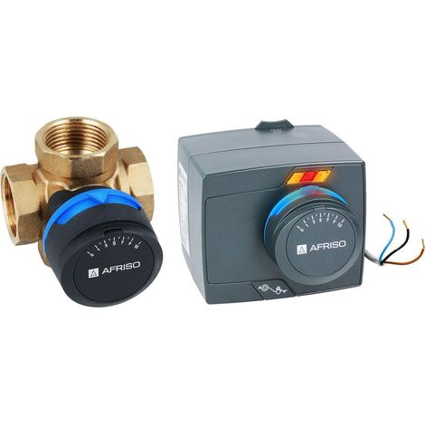 Regelset: 4-Wege-Drehmischventil ARV 484 ProClick DN25, Rp 1 Zoll, Kvs 10 + elektrischer Stellantrieb ARM 343 ProClick