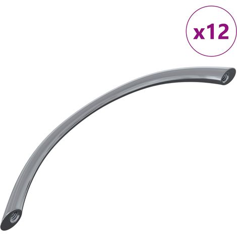 Handle 12 pcs Silver 107 x 3.6 x 23 mm Stainless Steel vidaXL