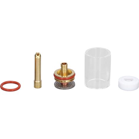 Kit accessoire torche à souder TIG argon verre résistant chaleur pour WP-17/18/26 2.4mm avec tube collet buse joint anneau plastique (1/5)