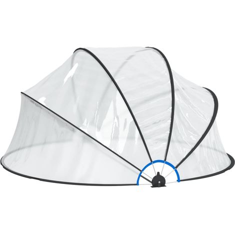 Vidaxl – Dôme de piscine rond 315x158 cm – PVC UPF 30 – Protection contre soleil et pluie – Accessoires de montage inclus