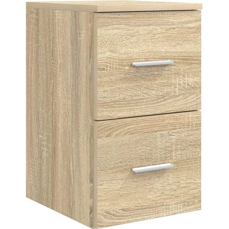 Bathroom Cabinet In-between Sonoma Oak 30 x 35 x 50 cm vidaXL