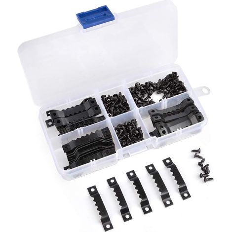 Fixations pour Cadres Crochet Tableau en Dents de Scie et Vis Fixation Cadre 300Pcs,100 200 (1/5)