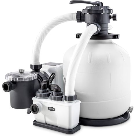 Intex Krystal Clear Sandfilteranlage® & Salzwassersystem 10 m³ für Pools bis 57.000 l (1/8)