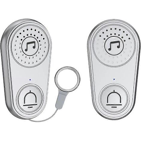 Interphone sans fil avec sonnette pour enfant âgé handicapé, gris (1/5)