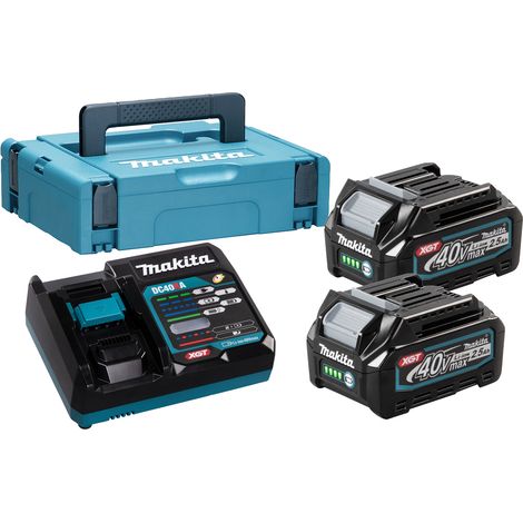 Pack MAKITA 2 Akkus BL4025 40V 2.5 Ah + Ladegerät DC40RA in MAKPAC1- 191J81-6 (1/5)