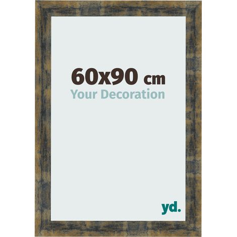 yd. - Cadre photo 60x90 - Bleu Or Melange - MDF - Pisa (1/5)