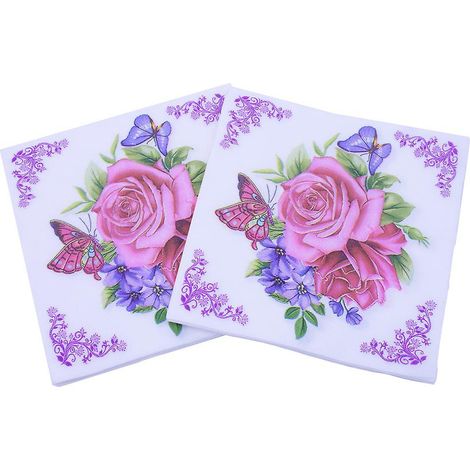 lot De 40  Serviettes En Papier Colores-papier Pour Les Restaurants De Mariage, Origami, Pour La Gastronomie, Anniversaire, Mariage, Dcoration De