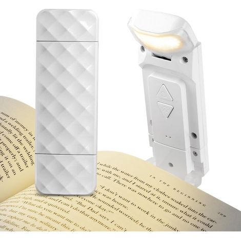 Lampe de Lecture USB, 3 Couleurs et 5 Niveaux, Liseuse LED Rechargeable (1/5)