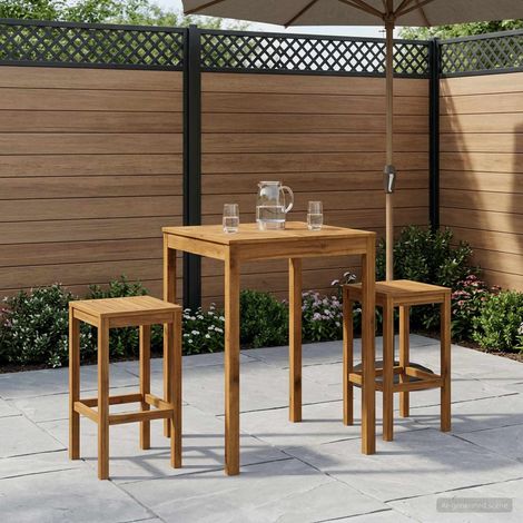 vidaXL Table de Bar de Jardin Naturel 80 x 80,5 x 105 cm (1/5)