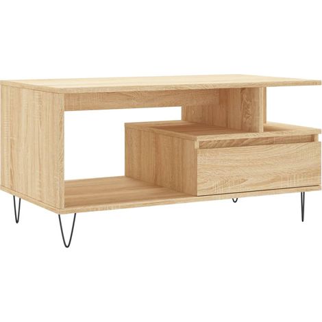 Maison Exclusive - Couchtisch Sonoma-Eiche 90x49x45 cm Holzwerkst