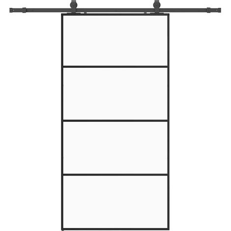 Maison Exclusive - Schiebetür mit Beschlag Schwarz 102,5x205 cm E (1/5)