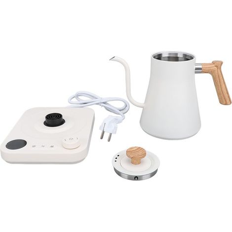 Bouilloire électrique à col de cygne 1200 W en acier inoxydable 304 avec contrôle précis de la température, théière pour verser sur le café avec écran LCD, minuterie pour la maison, prise UE bl (1/5)