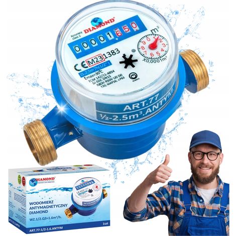 CONTADOR DE AGUA ANTIMAGNÉTICO 1/2'' 2,5 m3 AGUA FRÍA