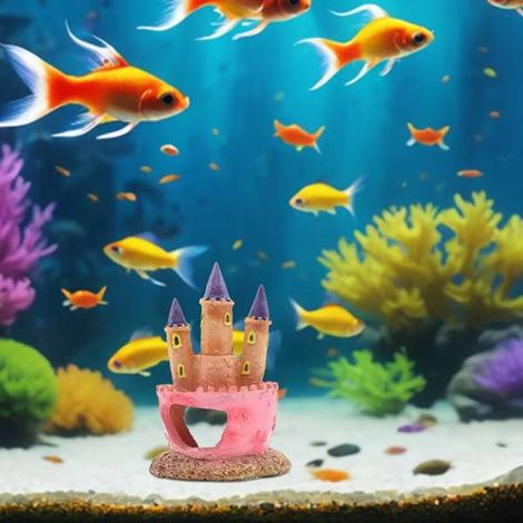 1 Farbe: siehe Foto. Material: Aquarienharz, Dekorationsartikel, Aquarium mit Versteckmöglichkeiten für Fische und Garnelen. (1/5)