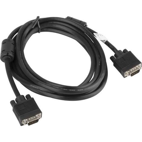 Lanberg Cavo VGA maschio-maschio CA-VGAC-10CC-0030-B FERRITAS Nero 3 Metri (1/2)