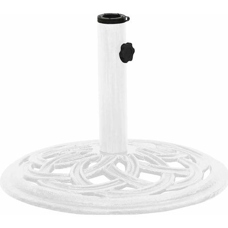 Base de sombrilla de hierro fundido blanco 44x44x31 cm vidaXL