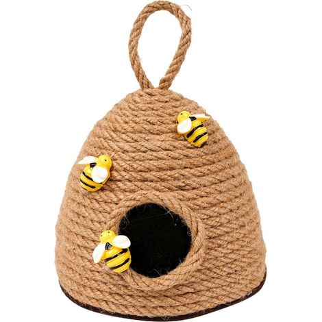 Ornement Tissé - Décoration Festive Faite Main - Dimensions 20 x 16 x 11 cm - Corde Naturelle - Lot de 1 (1/5)